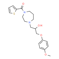 ChemSpider 2D Image | (4-[2-Hydroxy-3-(4-Methoxyphenoxy)Propyl]-1,4-Diazepan-1-Yl)(2-Thienyl)Methanone | C20H26N2O4S