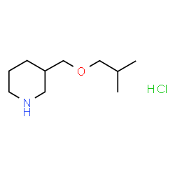 ChemSpider 2D Image | 3-(Isobutoxymethyl)piperidine hydrochloride (1:1) | C10H22ClNO