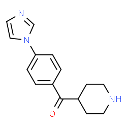 ChemSpider 2D Image | (4-Imidazol-1-yl-phenyl)-piperidin-4-yl-methanone | C15H17N3O