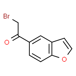 ChemSpider 2D Image | 1-(5-Benzofuranyl)-2-bromoethanone | C10H7BrO2