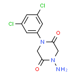 ChemSpider 2D Image | 1-Amino-4-(3,5-dichlorophenyl)-2,5-piperazinedione | C10H9Cl2N3O2