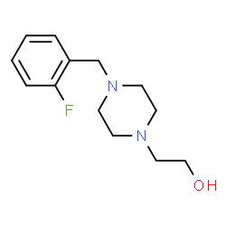 ChemSpider 2D Image | 2-[4-(2-fluorobenzyl)piperazino]ethan-1-ol | C13H19FN2O