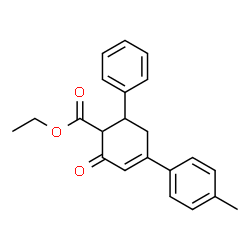 ChemSpider 2D Image | Ethyl 4-(4-methylphenyl)-2-oxo-6-phenyl-3-cyclohexene-1-carboxylate | C22H22O3