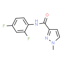 ChemSpider 2D Image | N-(2,4-Difluorophenyl)-1-methyl-1H-pyrazole-3-carboxamide | C11H9F2N3O