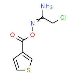 ChemSpider 2D Image | 2-Chloro-N'-[(3-thienylcarbonyl)oxy]ethanimidamide | C7H7ClN2O2S