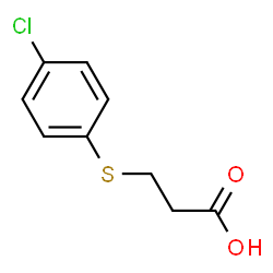 ChemSpider 2D Image | 3-(4-Chloro-phenylsulfanyl)-propionic acid | C9H9ClO2S
