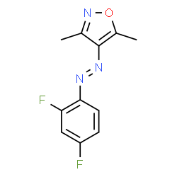 ChemSpider 2D Image | 4-[(E)-(2,4-Difluorophenyl)diazenyl]-3,5-dimethyl-1,2-oxazole | C11H9F2N3O