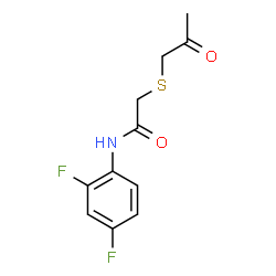 ChemSpider 2D Image | N1-(2,4-difluorophenyl)-2-[(2-oxopropyl)thio]acetamide | C11H11F2NO2S