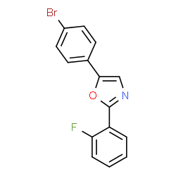 ChemSpider 2D Image | 5-(4-Bromophenyl)-2-(2-fluorophenyl)-1,3-oxazole | C15H9BrFNO