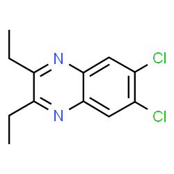 ChemSpider 2D Image | 6,7-Dichloro-2,3-diethylquinoxaline | C12H12Cl2N2