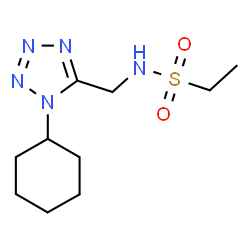 ChemSpider 2D Image | N-[(1-Cyclohexyl-1H-tetrazol-5-yl)methyl]ethanesulfonamide | C10H19N5O2S