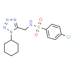 ChemSpider 2D Image | 4-Chloro-N-[(1-cyclohexyl-1H-tetrazol-5-yl)methyl]benzenesulfonamide | C14H18ClN5O2S
