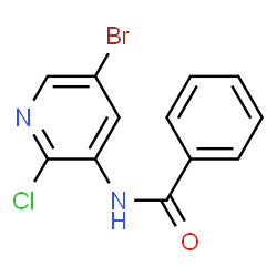 ChemSpider 2D Image | N-(5-Bromo-2-chloro-3-pyridinyl)benzamide | C12H8BrClN2O