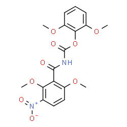 ChemSpider 2D Image | 2,6-Dimethoxyphenyl (2,6-dimethoxy-3-nitrobenzoyl)carbamate | C18H18N2O9