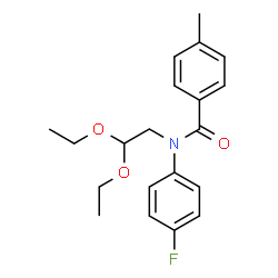 ChemSpider 2D Image | N-(2,2-Diethoxyethyl)-N-(4-fluorophenyl)-4-methylbenzamide | C20H24FNO3