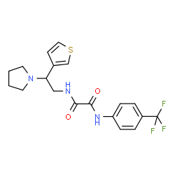 ChemSpider 2D Image | N-[2-(1-Pyrrolidinyl)-2-(3-thienyl)ethyl]-N'-[4-(trifluoromethyl)phenyl]ethanediamide | C19H20F3N3O2S