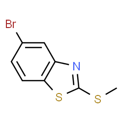 ChemSpider 2D Image | 5-Bromo-2-(methylthio)benzo[d]thiazole | C8H6BrNS2