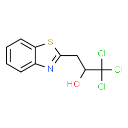 ChemSpider 2D Image | 3-(1,3-Benzothiazol-2-yl)-1,1,1-trichloro-2-propanol | C10H8Cl3NOS