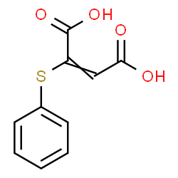 ChemSpider 2D Image | 2-(Phenylsulfanyl)-2-butenedioic acid | C10H8O4S