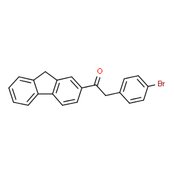 ChemSpider 2D Image | 2-(4-Bromophenyl)-1-(9H-fluoren-2-yl)ethanone | C21H15BrO