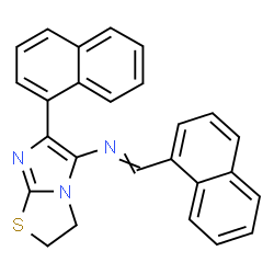 ChemSpider 2D Image | 1-(1-Naphthyl)-N-[6-(1-naphthyl)-2,3-dihydroimidazo[2,1-b][1,3]thiazol-5-yl]methanimine | C26H19N3S