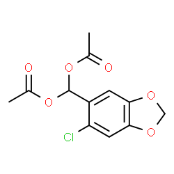 ChemSpider 2D Image | (6-Chloro-1,3-benzodioxol-5-yl)methylene diacetate | C12H11ClO6