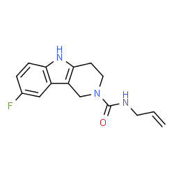 ChemSpider 2D Image | N-Allyl-8-fluoro-1,3,4,5-tetrahydro-2H-pyrido[4,3-b]indole-2-carboxamide | C15H16FN3O