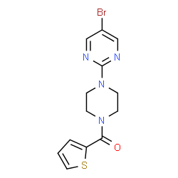 ChemSpider 2D Image | [4-(5-bromopyrimidin-2-yl)piperazino](2-thienyl)methanone | C13H13BrN4OS