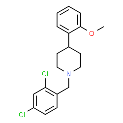 ChemSpider 2D Image | 1-(2,4-Dichlorobenzyl)-4-(2-methoxyphenyl)piperidine | C19H21Cl2NO