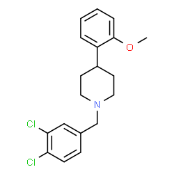 ChemSpider 2D Image | 1-(3,4-Dichlorobenzyl)-4-(2-methoxyphenyl)piperidine | C19H21Cl2NO