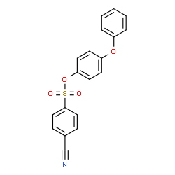 ChemSpider 2D Image | 4-Phenoxyphenyl 4-cyanobenzenesulfonate | C19H13NO4S