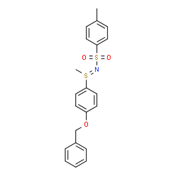 ChemSpider 2D Image | N-[[4-(benzyloxy)phenyl](methyl)-lambda~4~-sulfanylidene]-4-methylbenzenesulfonamide | C21H21NO3S2