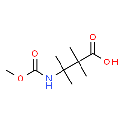ChemSpider 2D Image | 3-[(Methoxycarbonyl)amino]-2,2,3-trimethylbutanoic acid | C9H17NO4