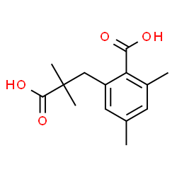ChemSpider 2D Image | 2-(2-Carboxy-2-methylpropyl)-4,6-dimethylbenzoic acid | C14H18O4