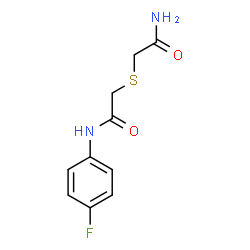 ChemSpider 2D Image | N1-(4-fluorophenyl)-2-[(2-amino-2-oxoethyl)thio]acetamide | C10H11FN2O2S