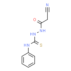 ChemSpider 2D Image | 2-(Cyanoacetyl)-N-phenylhydrazinecarbothioamide | C10H10N4OS