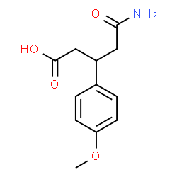ChemSpider 2D Image | 5-Amino-3-(4-methoxyphenyl)-5-oxopentanoic acid | C12H15NO4