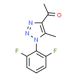 ChemSpider 2D Image | 1-[1-(2,6-Difluorophenyl)-5-methyl-1H-1,2,3-triazol-4-yl]ethanone | C11H9F2N3O