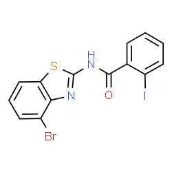 ChemSpider 2D Image | N-(4-Bromo-1,3-benzothiazol-2-yl)-2-iodobenzamide | C14H8BrIN2OS