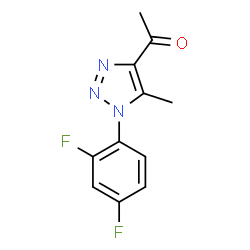 ChemSpider 2D Image | 1-[1-(2,4-Difluorophenyl)-5-methyl-1H-1,2,3-triazol-4-yl]ethanone | C11H9F2N3O