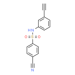 ChemSpider 2D Image | 4-Cyano-N-(3-ethynylphenyl)benzenesulfonamide | C15H10N2O2S