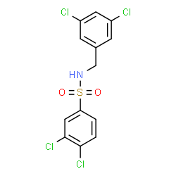 ChemSpider 2D Image | 3,4-Dichloro-N-(3,5-dichlorobenzyl)benzenesulfonamide | C13H9Cl4NO2S