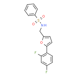 ChemSpider 2D Image | N-{[5-(2,4-Difluorophenyl)-2-furyl]methyl}benzenesulfonamide | C17H13F2NO3S