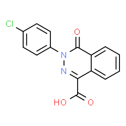 ChemSpider 2D Image | 3-(4-Chlorophenyl)-4-oxo-3,4-dihydro-1-phthalazinecarboxylic acid | C15H9ClN2O3