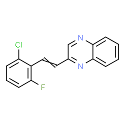 ChemSpider 2D Image | 2-[2-(2-Chloro-6-fluorophenyl)vinyl]quinoxaline | C16H10ClFN2