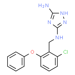 ChemSpider 2D Image | N5-(2-chloro-6-phenoxybenzyl)-1H-1,2,4-triazole-3,5-diamine | C15H14ClN5O