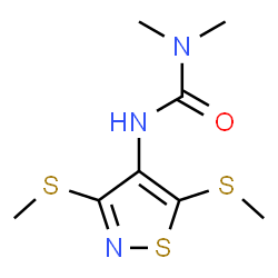 ChemSpider 2D Image | N'-[3,5-bis(methylsulfanyl)-4-isothiazolyl]-N,N-dimethylurea | C8H13N3OS3