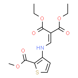ChemSpider 2D Image | Diethyl ({[2-(methoxycarbonyl)-3-thienyl]amino}methylene)malonate | C14H17NO6S