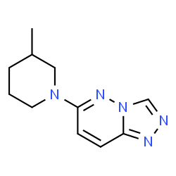 ChemSpider 2D Image | 6-(3-methylpiperidino)[1,2,4]triazolo[4,3-b]pyridazine | C11H15N5