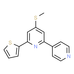 ChemSpider 2D Image | 4-(Methylsulfanyl)-6-(2-thienyl)-2,4'-bipyridine | C15H12N2S2